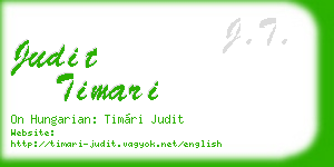 judit timari business card