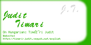 judit timari business card